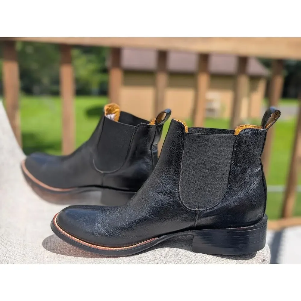 New Rod Patrick Jodphur Bootie Womens 9 B Black Calf Skin Handmade Never Worn